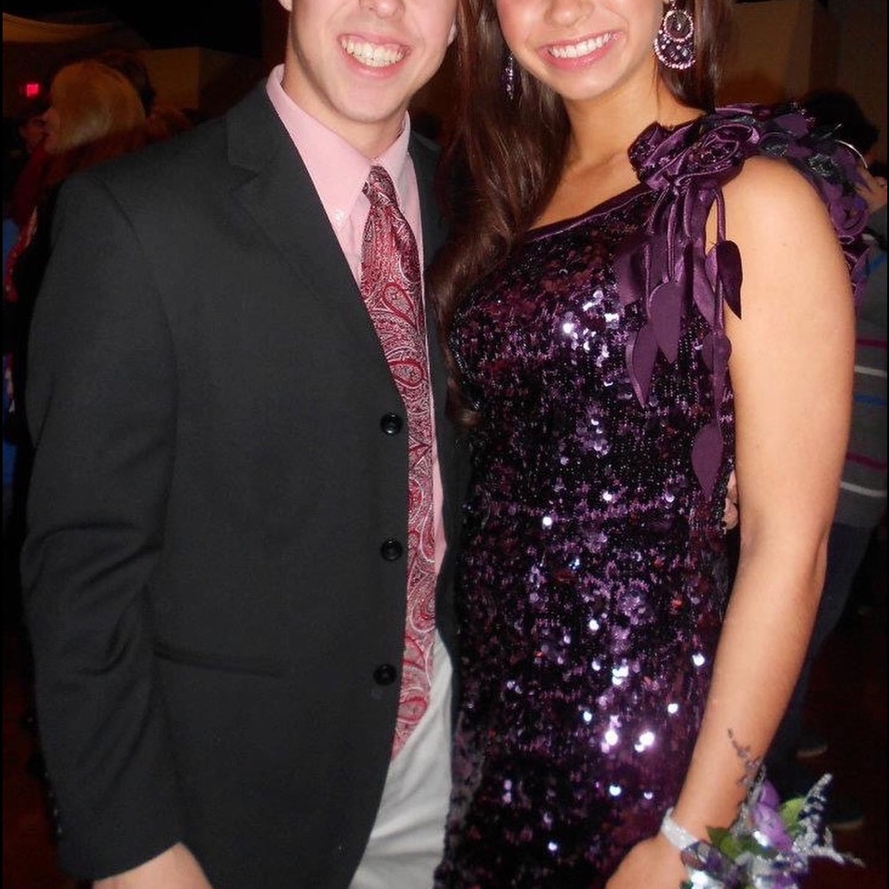 Purple cocktail dress